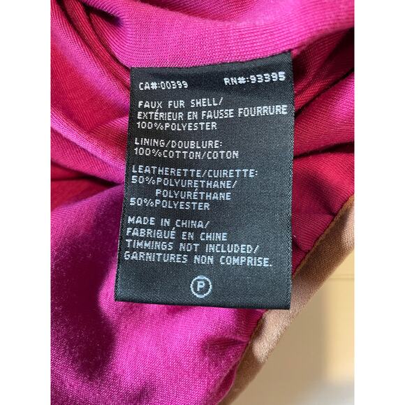 Nikki Jones Multi Print Faux Fur Jacket Balloon Sleeves Pockets Sz L Mob Wife - Picture 14 of 16